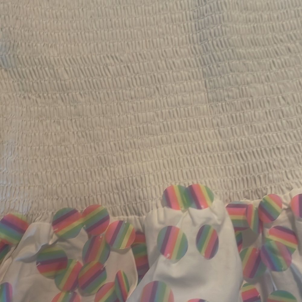 NWOT smocked, white queen of sparkle skirt - Picture 2 of 4